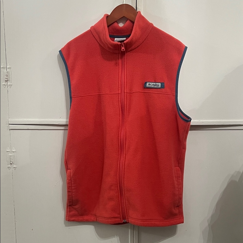 Columbia Coral Fleece Vest with Navy Trim